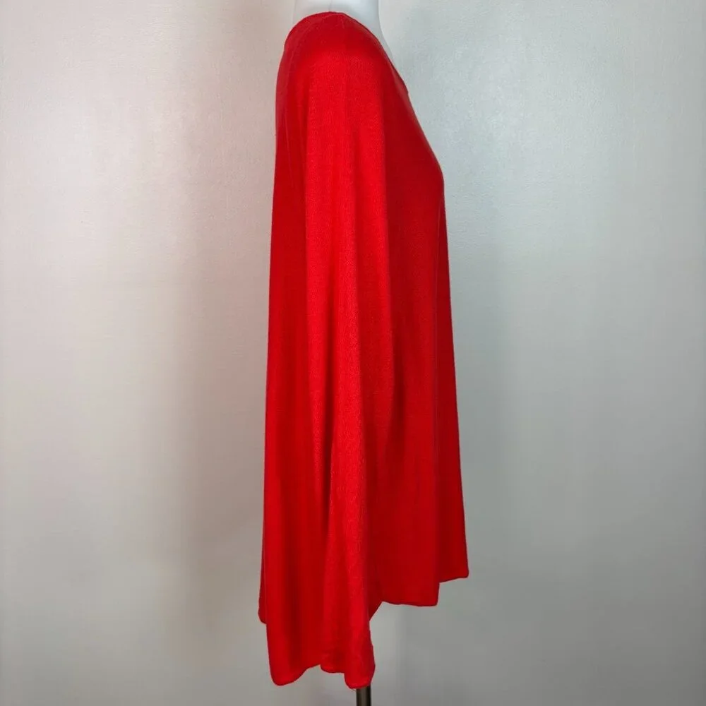 Michael Michael Kors Sweater XL‎ Bright Red Lightweight Pullover Cotton Blend